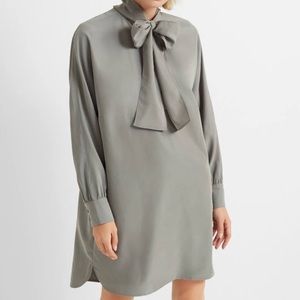 Club Monaco Olive Tie Neck Dress